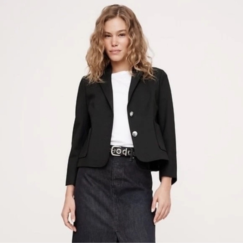 BANANA REPUBLIC Everywhere Ponte Short Blazer  | Black Jacket 603616 Size XL